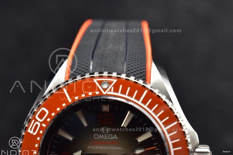 Dial TF Deep Gray Ceramic Rubber SS A2824 on Best Strap Orange 6000M Black Ultra Bezel Seamaster Edition 1:1 0512
